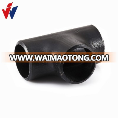 ASTM A234 WPB SCH40 tee seamless cs fittings black steel pipe fittings